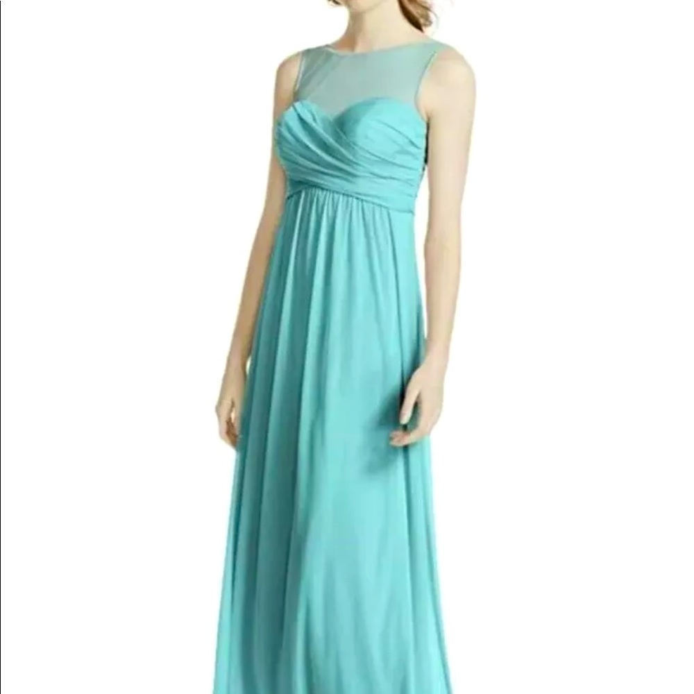 Davids Bridal Spa Long Illusion Mesh F15927 Size 10 Spa